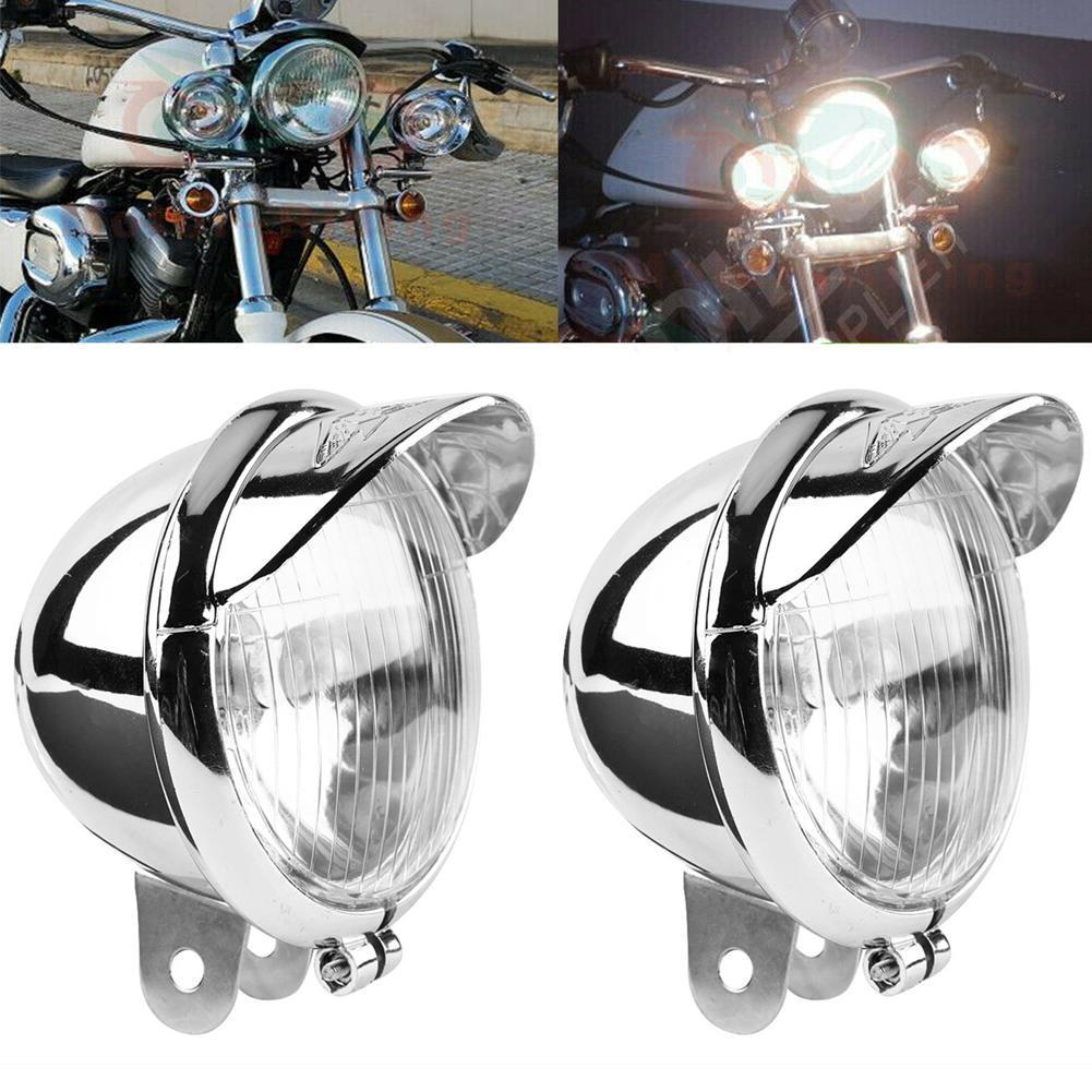 Universal Motorcycle Led Headlight Projector - Хромированные универсальные противотуманные фары для мотоцикла,