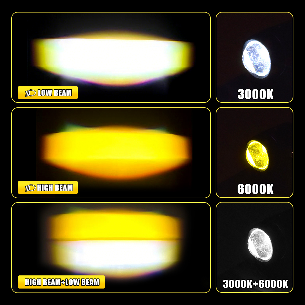 2 шт. 30 Вт, мини-противотуман – обзор и цена Universal Motorcycle Led Headlight Projector