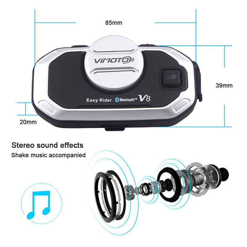 Vimoto V8 Мотоциклетный шлем Г – обзор и цена Universal Motorcycle Helmet Intercom Headset